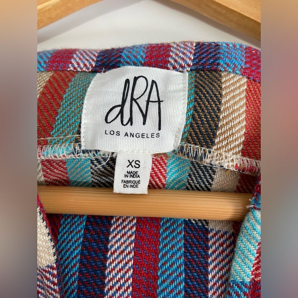 Anthropologie dRA Los Angeles Kelsey Plaid and Fringe Top. Size XS. - Picture 10 of 12